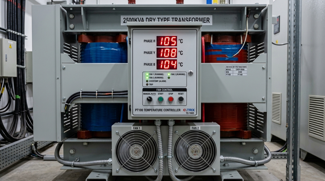 PT100 Temperature Monitoring in Dry Transformers
