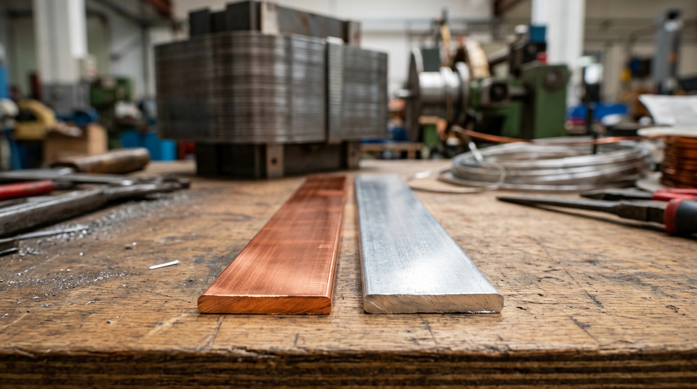 Side-by-Side Comparison of Copper and Aluminium Transformer Winding Conductors