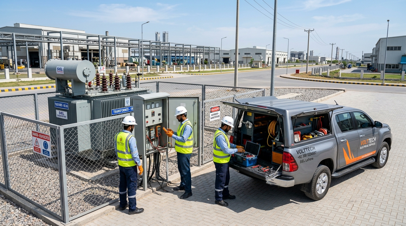 Mobile Transformer Maintenance Service Unit at Sundar Industrial Estate Lahore