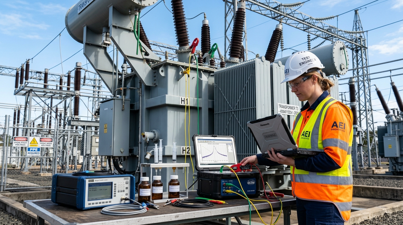 DGA Gas Testing & SFRA for Power Transformers